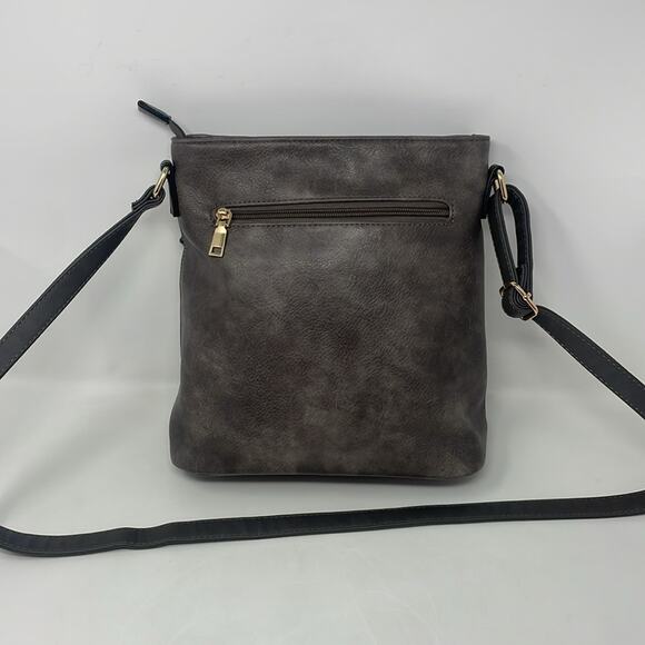 Oukupa gray adjustable strap shoulder/crossbody handbag - Picture 7 of 14